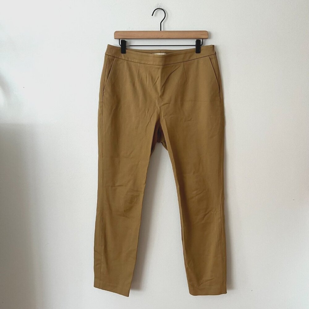 Boden Bath Bi-Stretch Ankle Trouser Pants Khaki Brown Women's Size 10 Long
